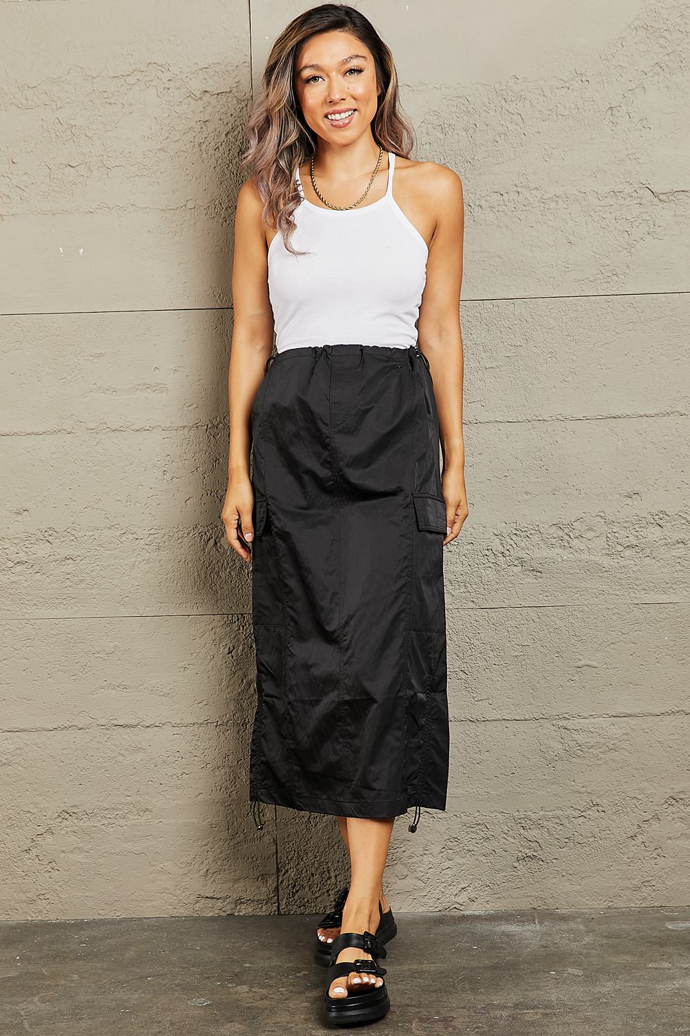 Just In Time Cargo Midi Skirt
