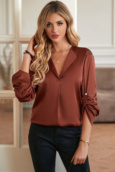 Dream Of Me Roll-Tab Blouse