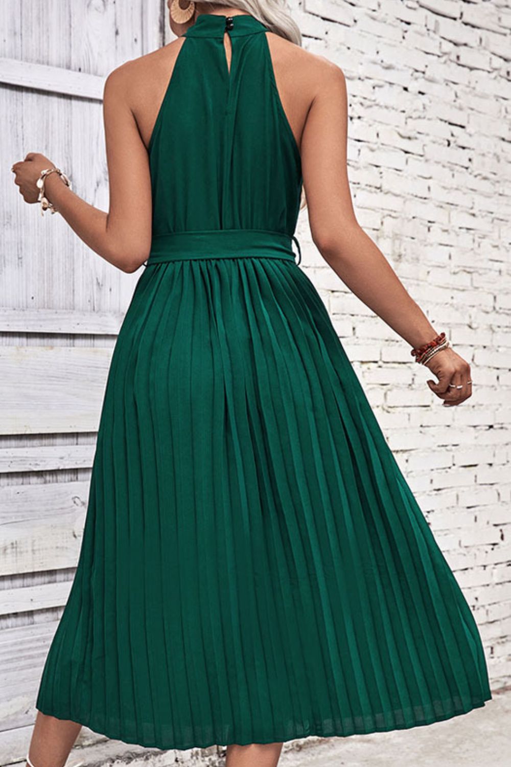 From The Forest Pleated Midi Dress