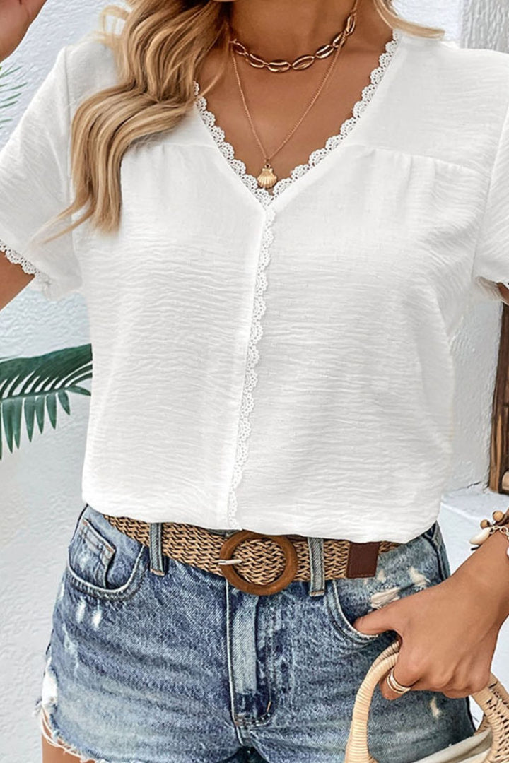 Wishful Thinking Lace Trim Top