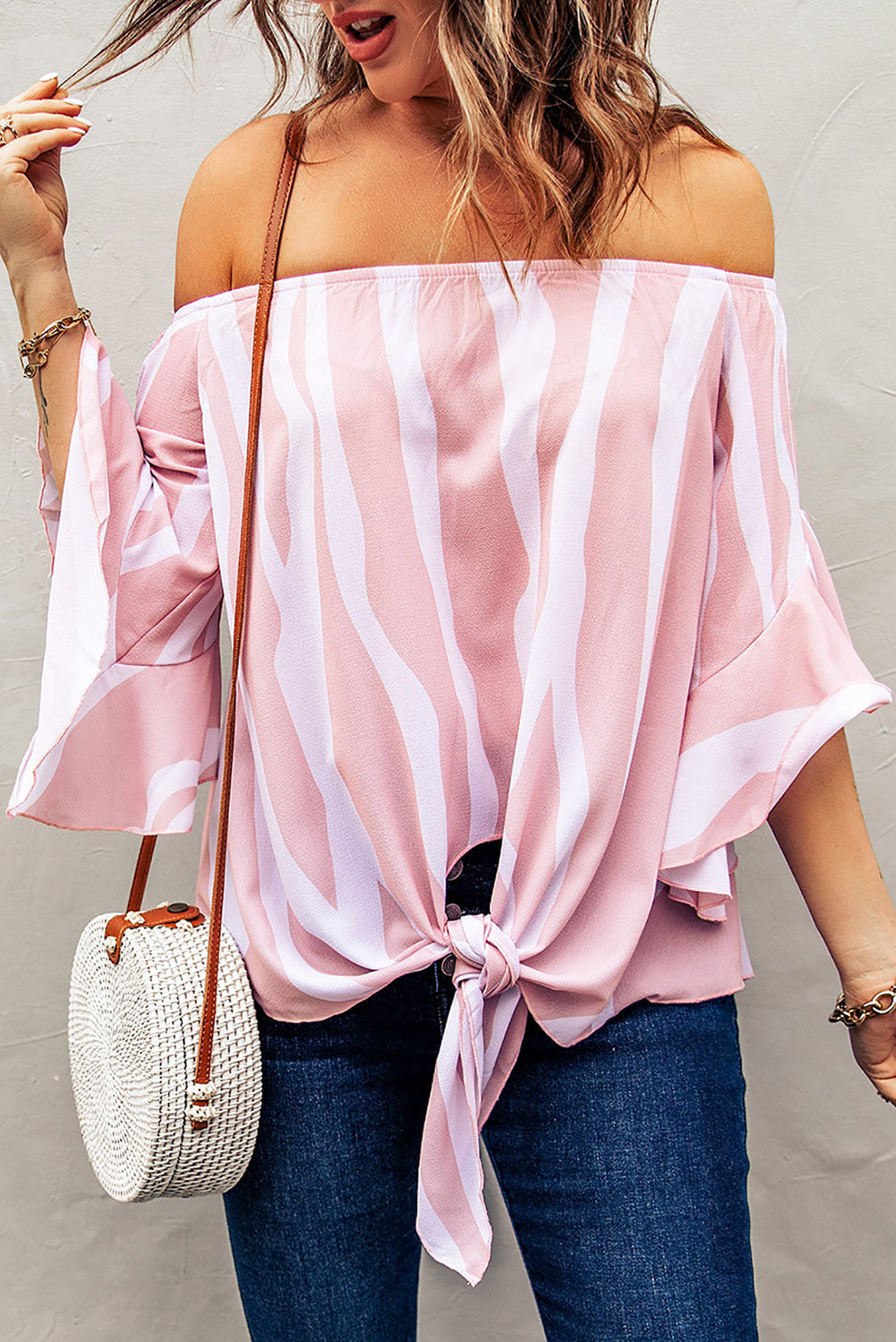 Between The Lines Striped Blouse