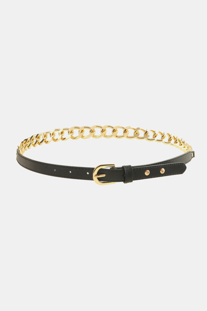 So Chic PU Leather Chain Belt