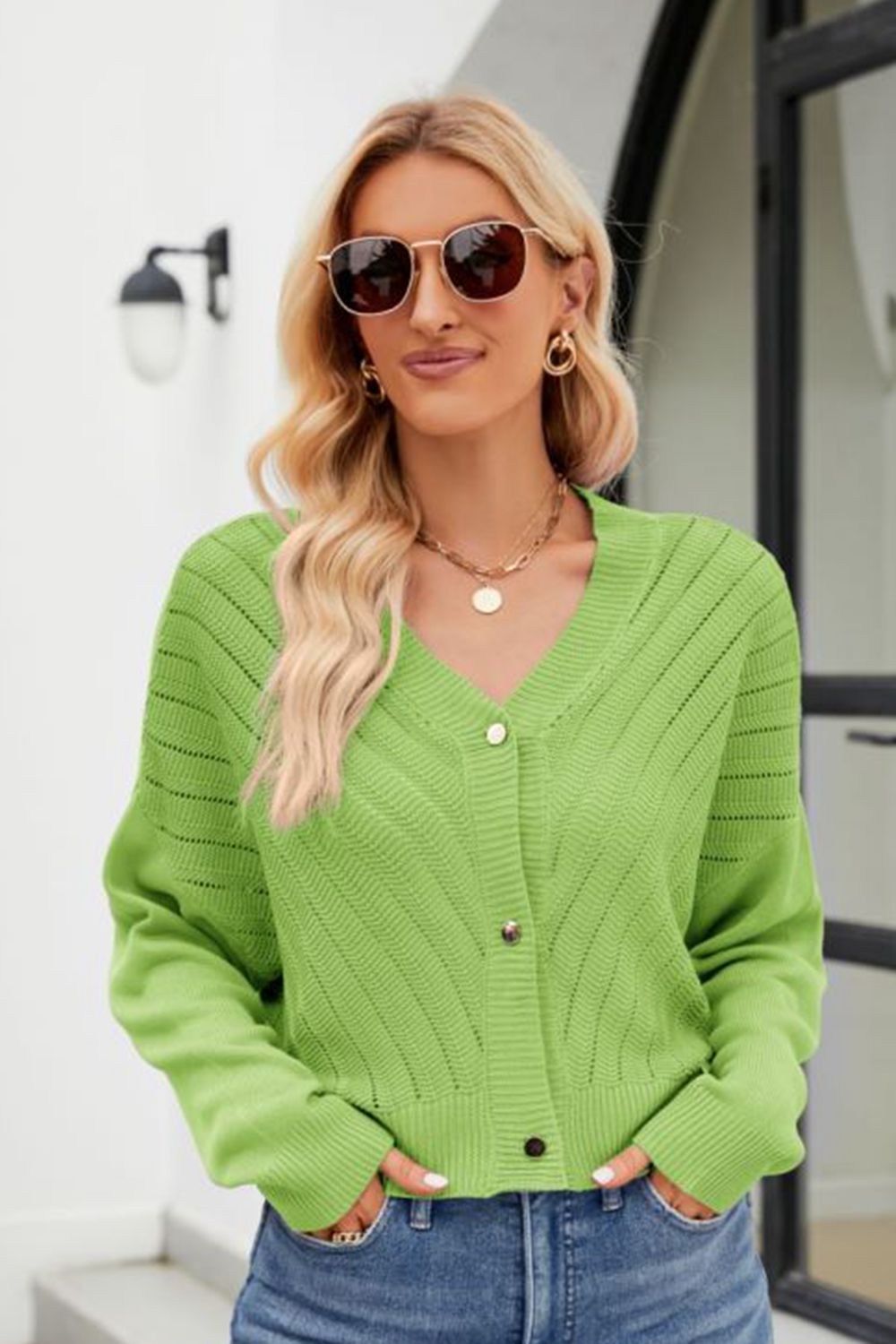 Cozy And Bright V-Neck Cardigan