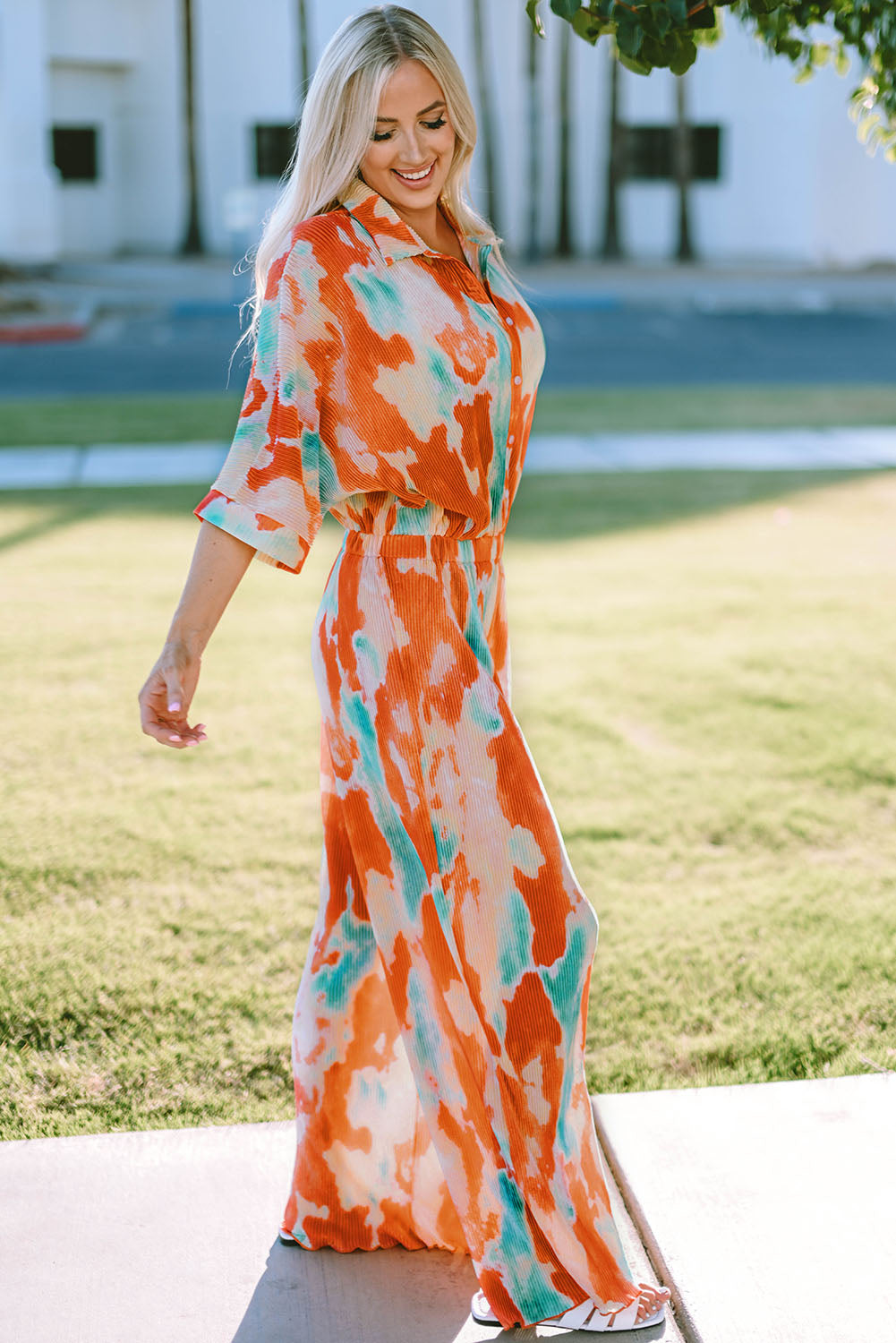 Heidi Tie-Dye Wide Leg Jumpsuit