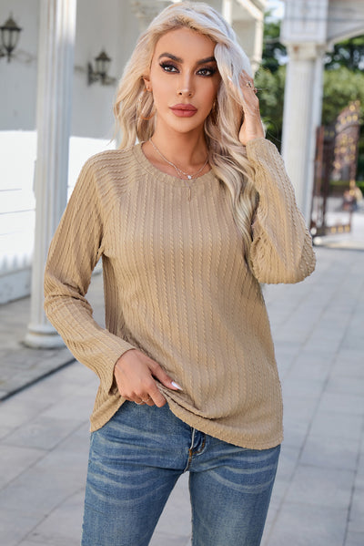 Taking Compliments Ribbed Blouse