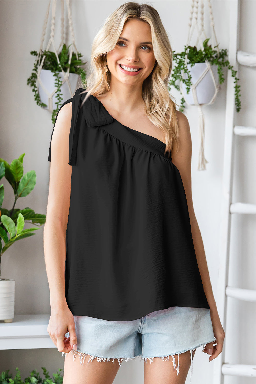 Waiting For You One-Shoulder Blouse