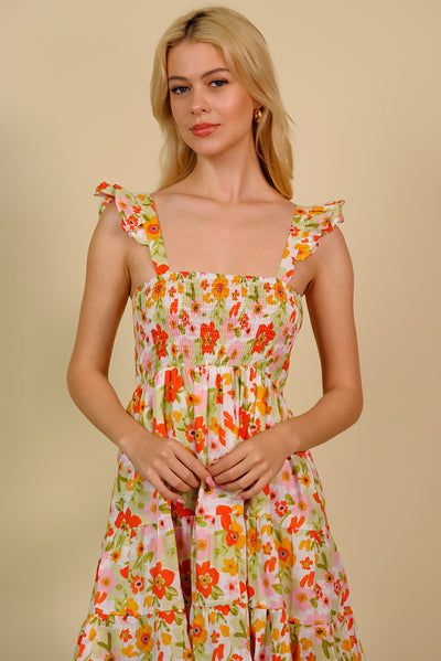 From The Garden Floral Mini Dress