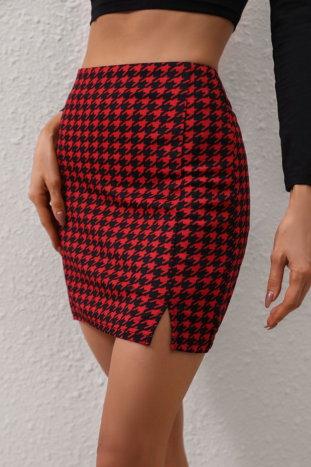 Loving Me Houndstooth Mini Skirt