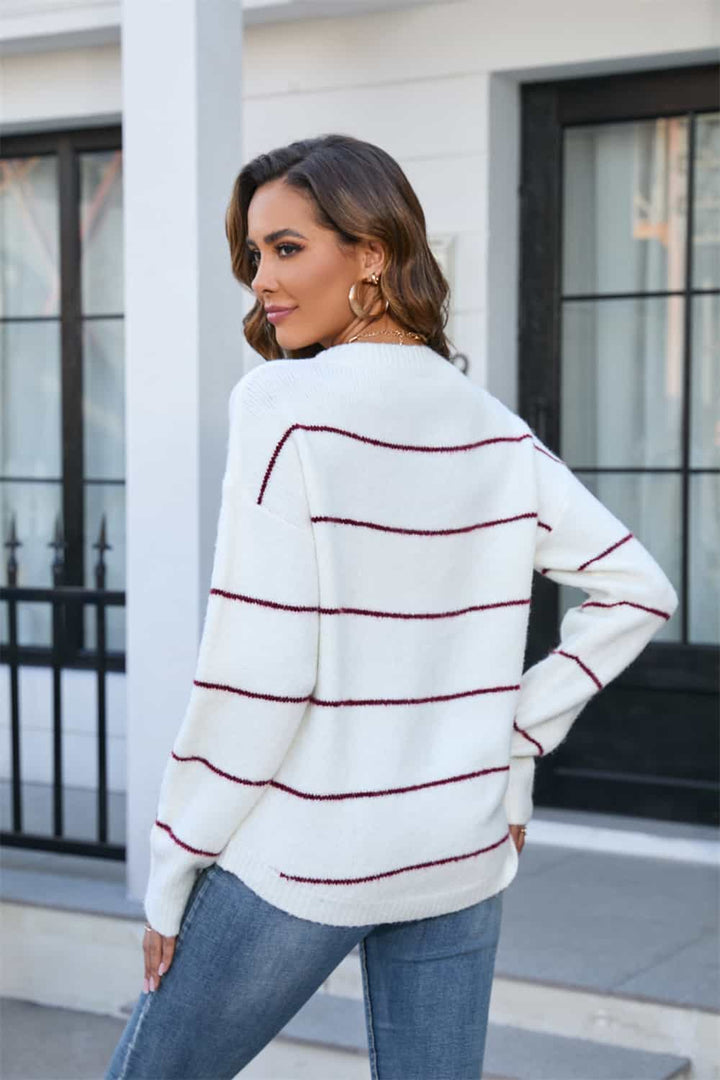 Life Moves Fast Striped Sweater