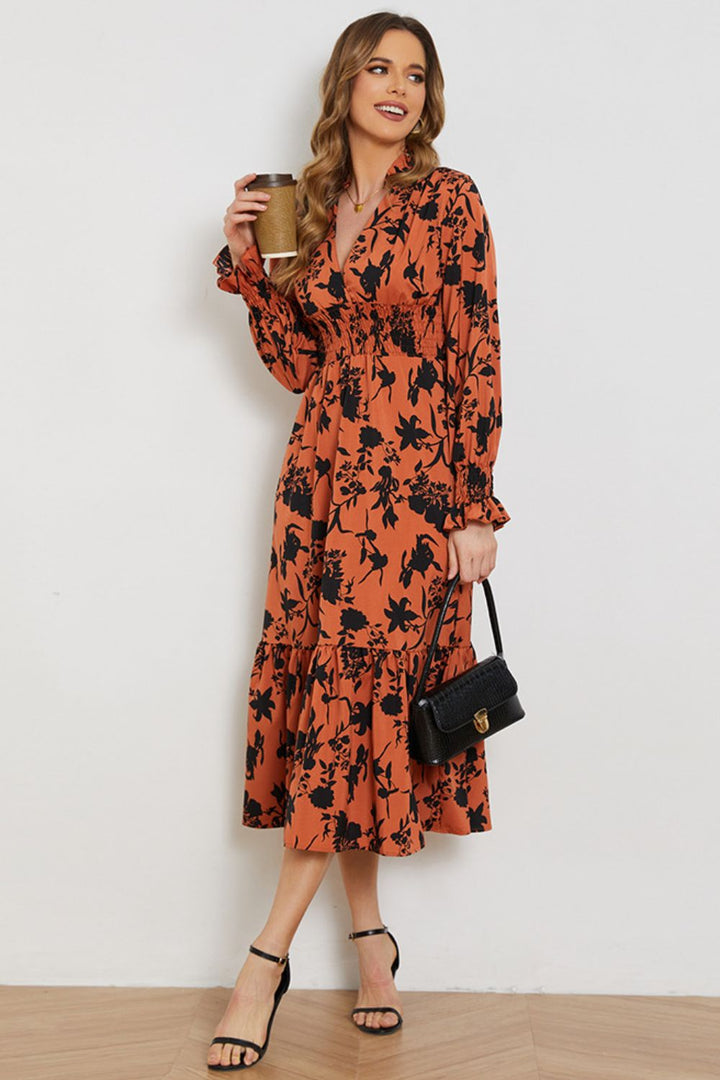 The Happiest Floral Midi Dress