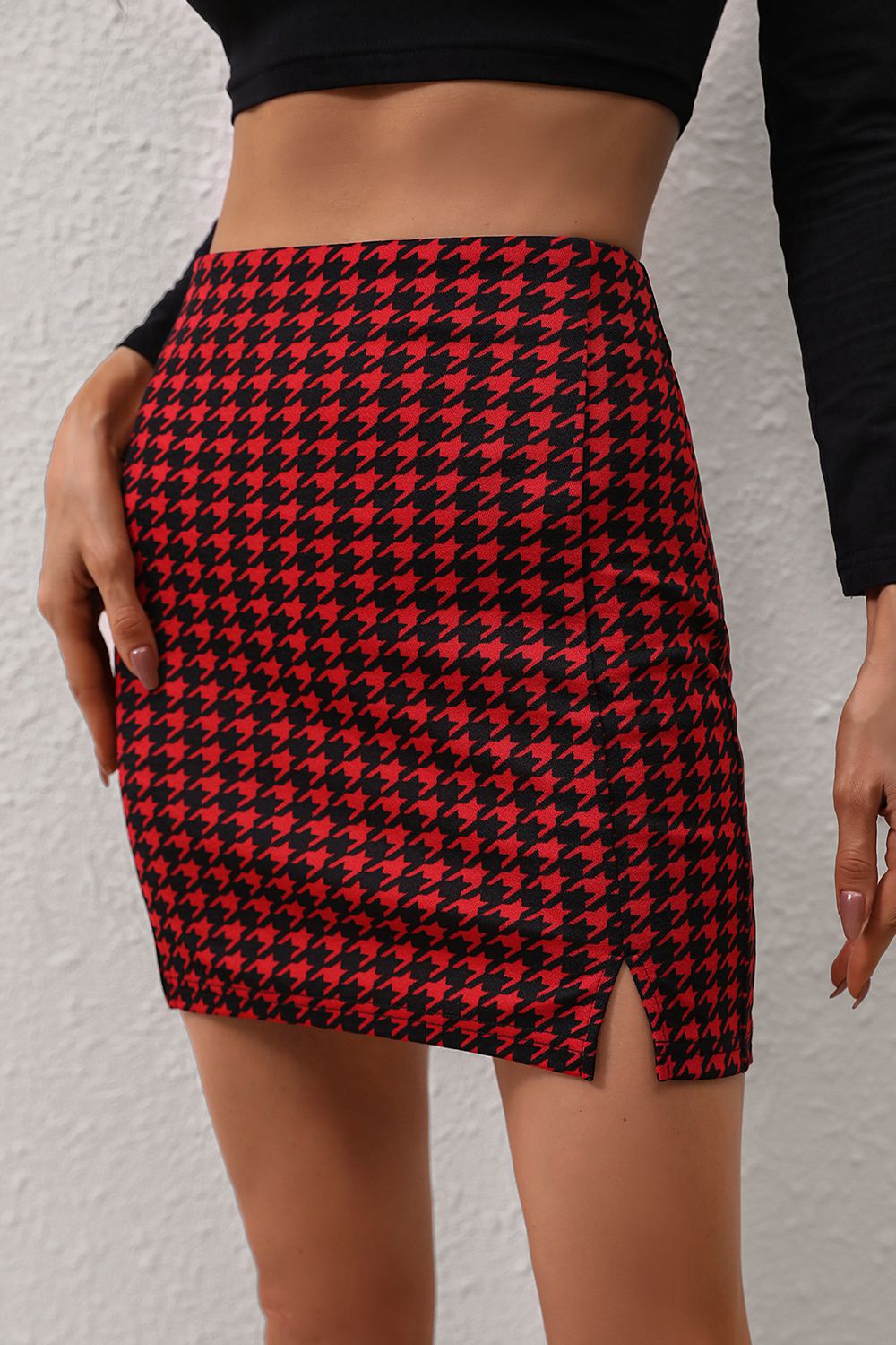 Loving Me Houndstooth Mini Skirt