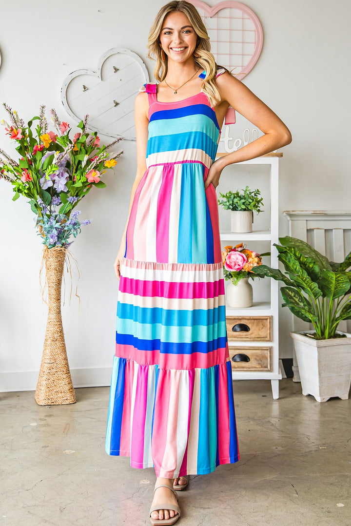 On The Coast Striped Maxi Dress