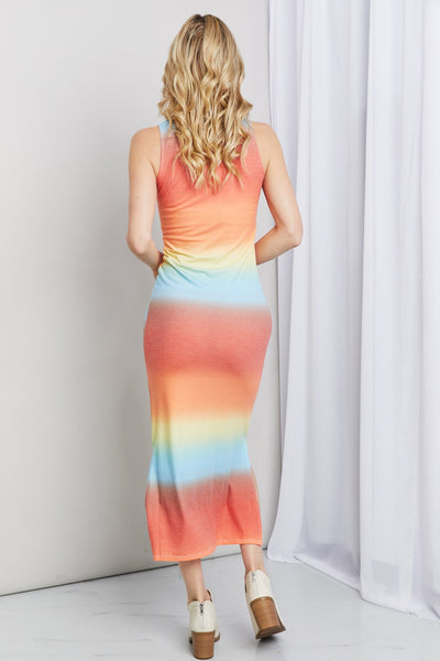 Colors Of The Rainbow Midi Dress
