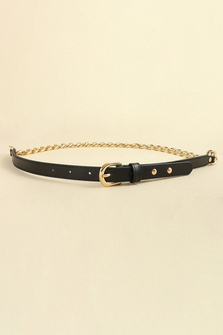 So Chic PU Leather Chain Belt