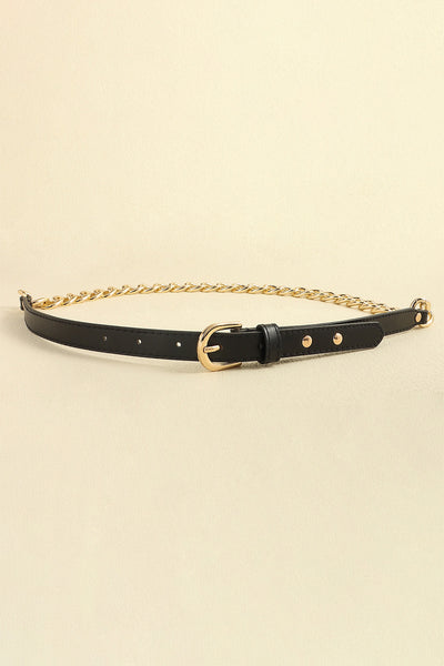 So Chic PU Leather Chain Belt
