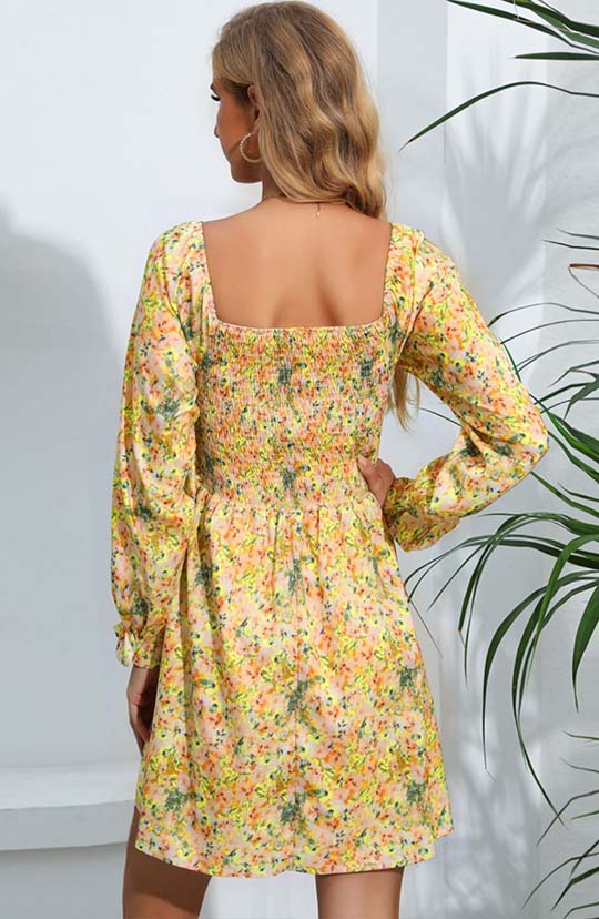 Be My Sunshine Floral Mini Dress