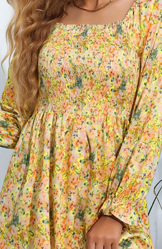 Be My Sunshine Floral Mini Dress