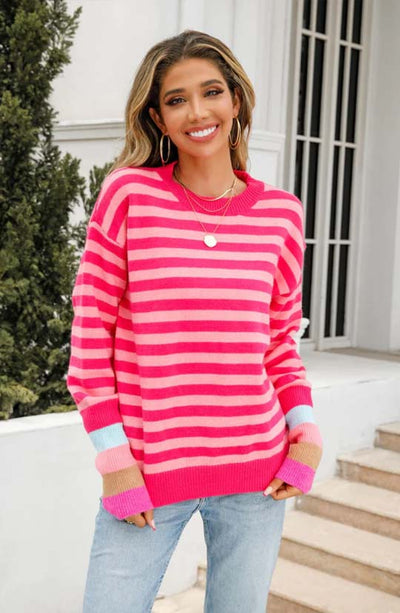Brighten Your Day Striped Sweater