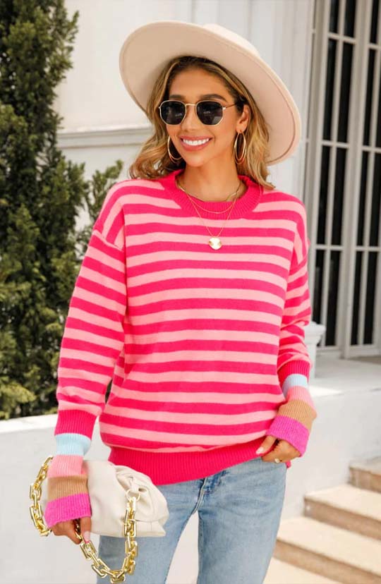 Brighten Your Day Striped Sweater