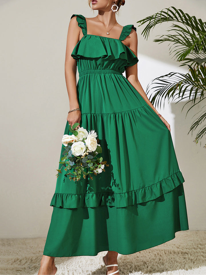 Garden Of Eden Ruffled Maxi Dress