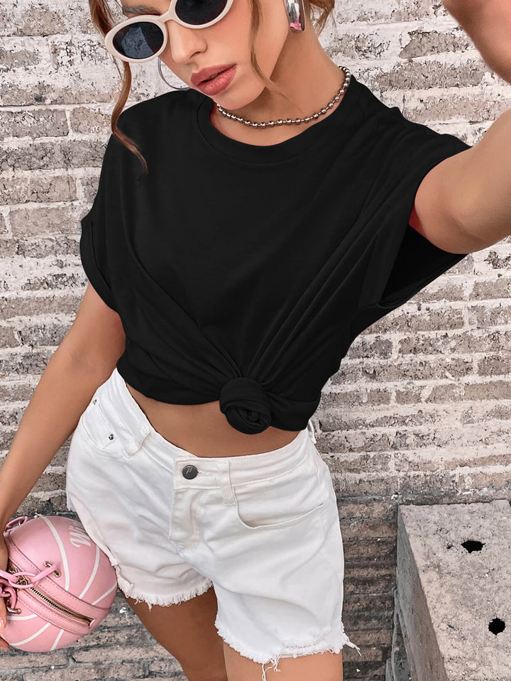 The Basic Cuffed Sleeve Tee