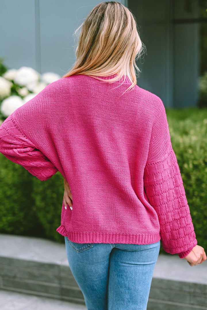 Looking At You Waffle Knit Sweater