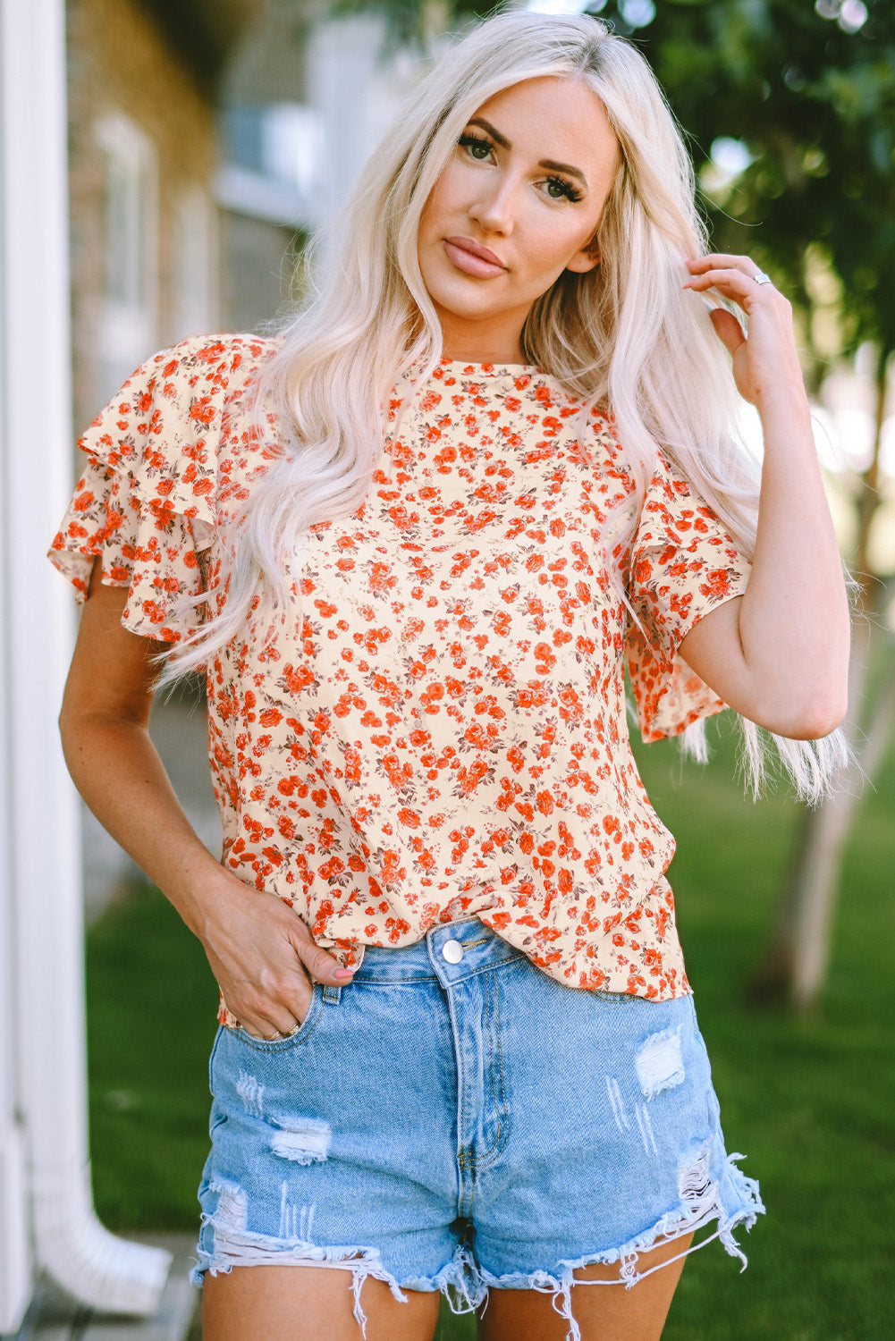 Always Happy Floral Blouse