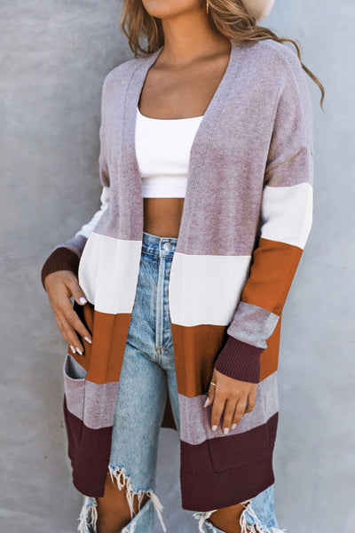 Spend Some Time Color Block Cardigan