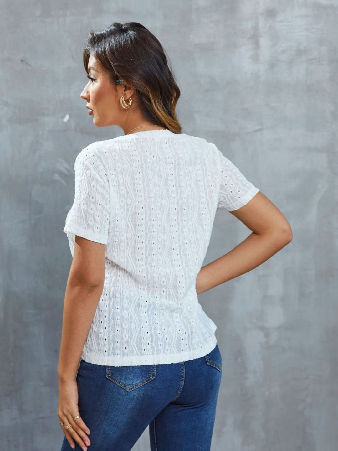 Casual Sunday Openwork Top