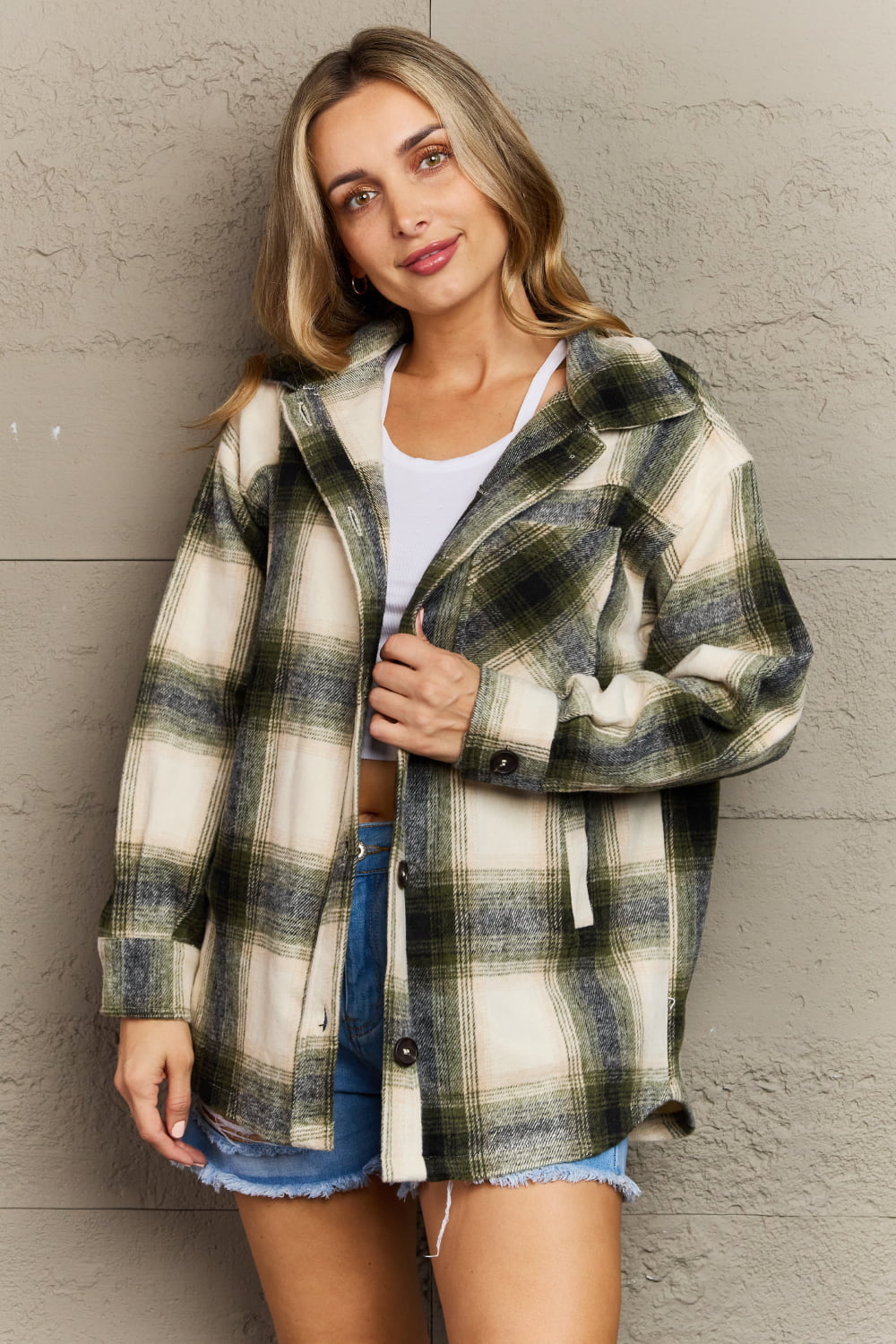 Warm By The Fire Plaid Shacket