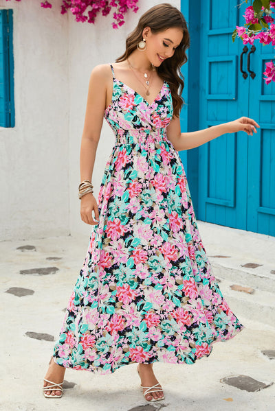 Summer Vacations Floral Maxi Dress