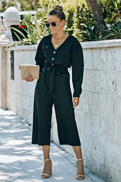 Jumping To Conclusions Belted Jumpsuit