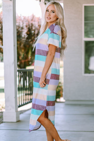 Picnic Ready Striped Midi Dress