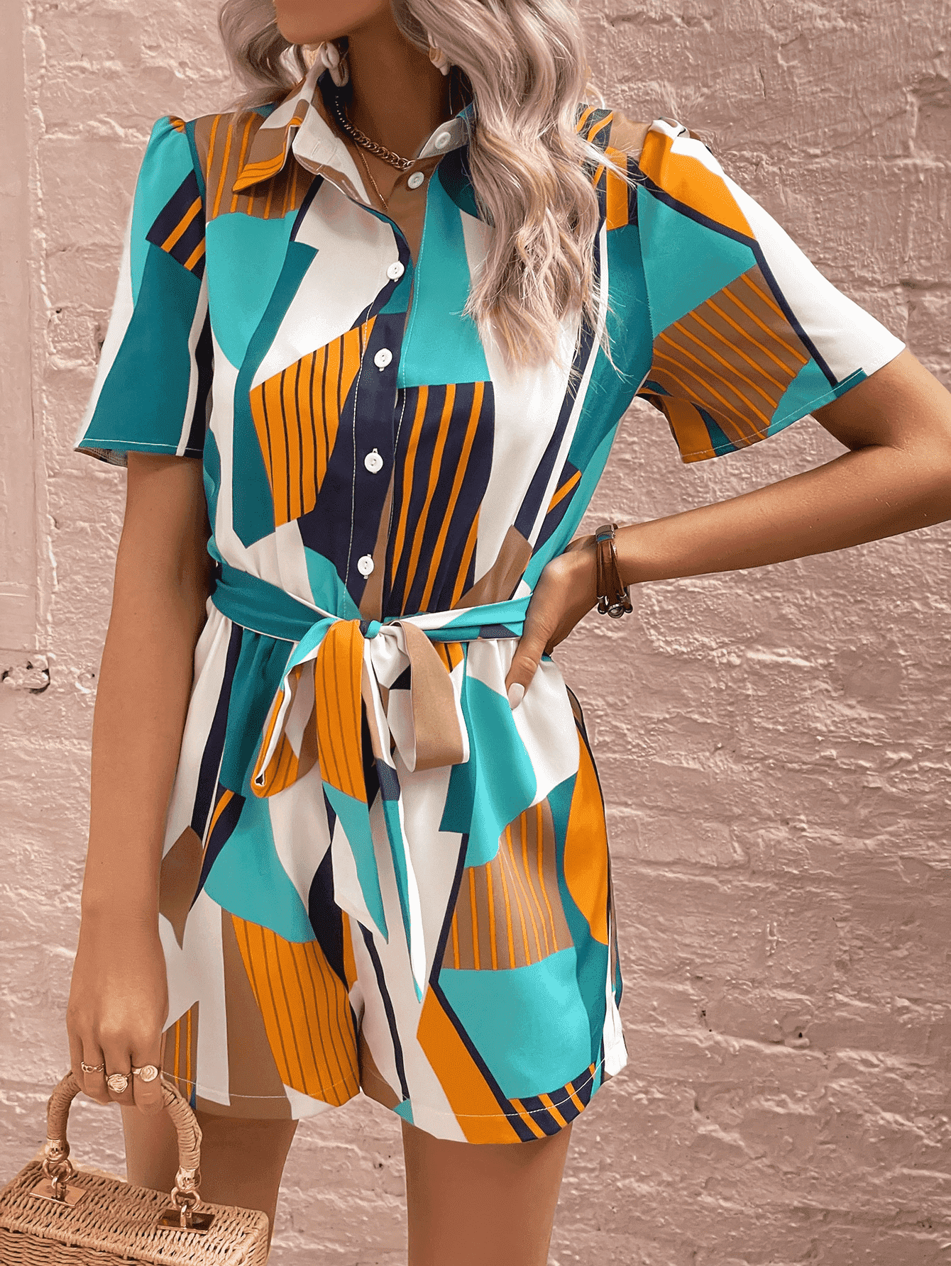 Vacay Ready Belted Romper