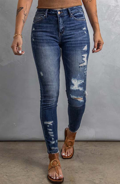 Go The Distance Distressed Skinny Jeans
