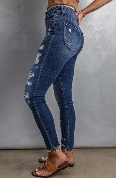 Go The Distance Distressed Skinny Jeans