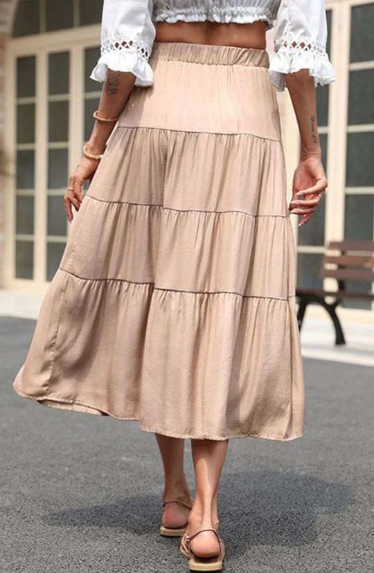 Go With The Flow Midi Skirt