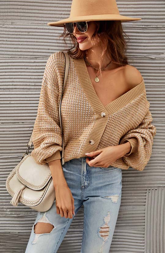 Hold Me Close Lantern Sleeve Cardigan