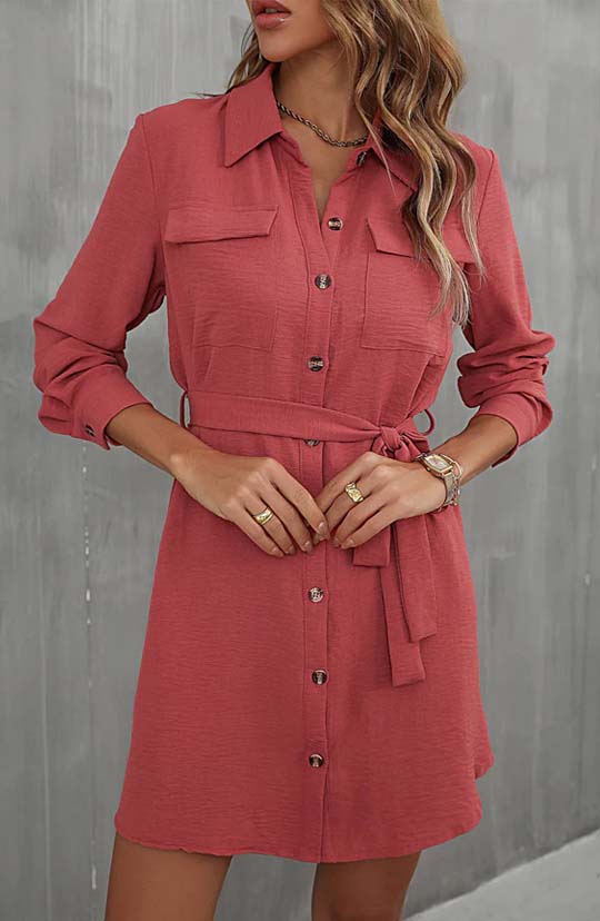 It's A Casual Sunday Mini Shirt Dress