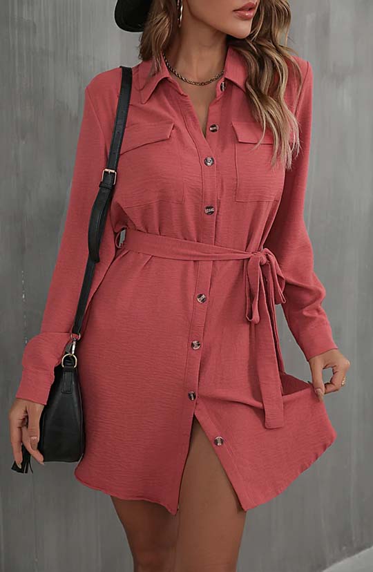 It's A Casual Sunday Mini Shirt Dress