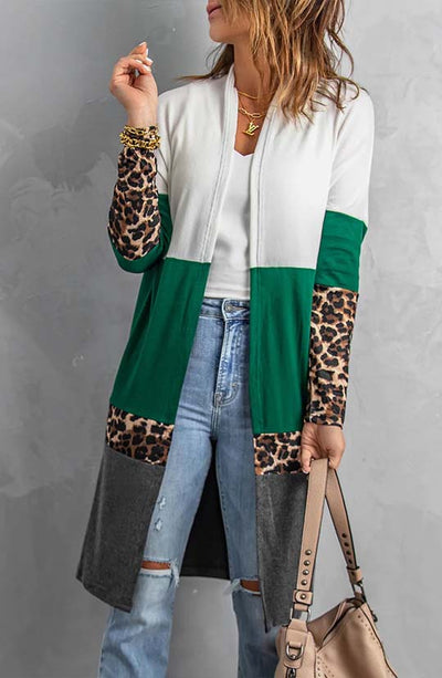 Stay In The Jungle Leopard Long Cardigan