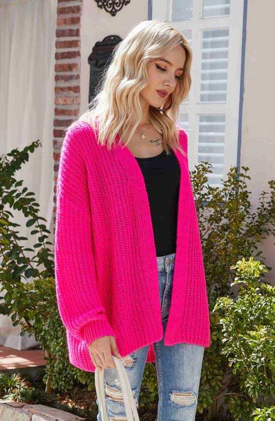 Such A Doll Rib-Knit Cardigan