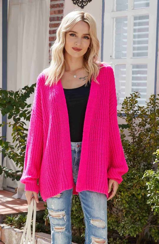 Such A Doll Rib-Knit Cardigan