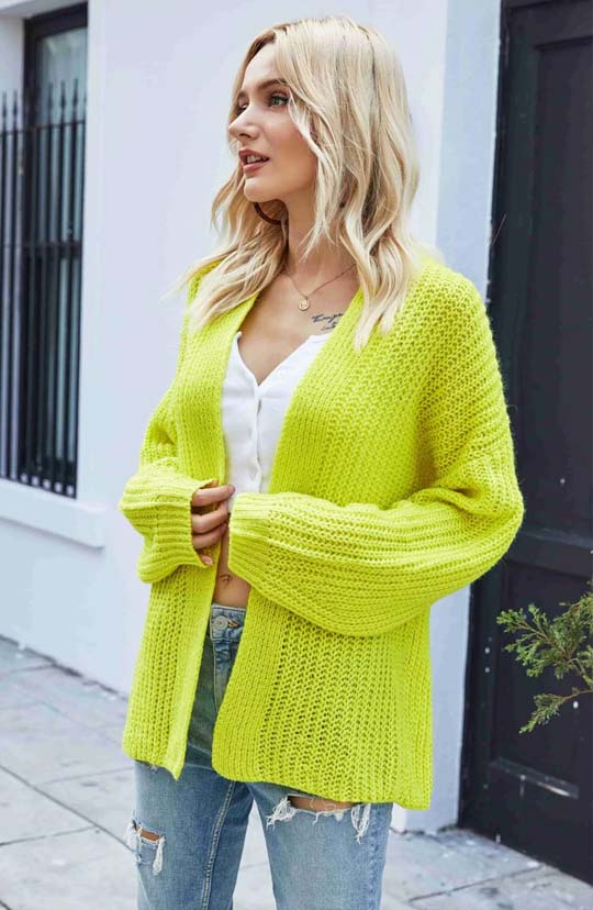 Such A Doll Rib-Knit Cardigan