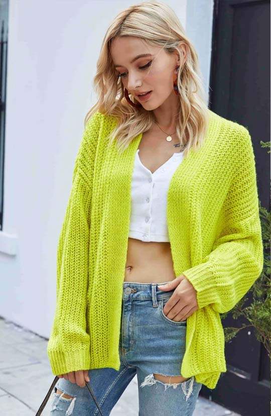 Such A Doll Rib-Knit Cardigan