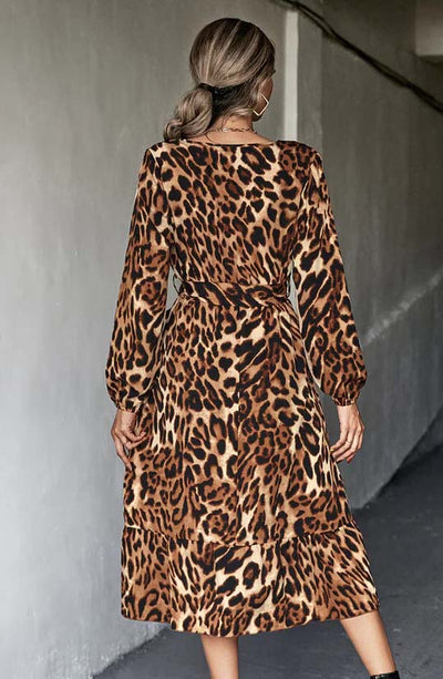Wild Queen Leopard Midi Dress
