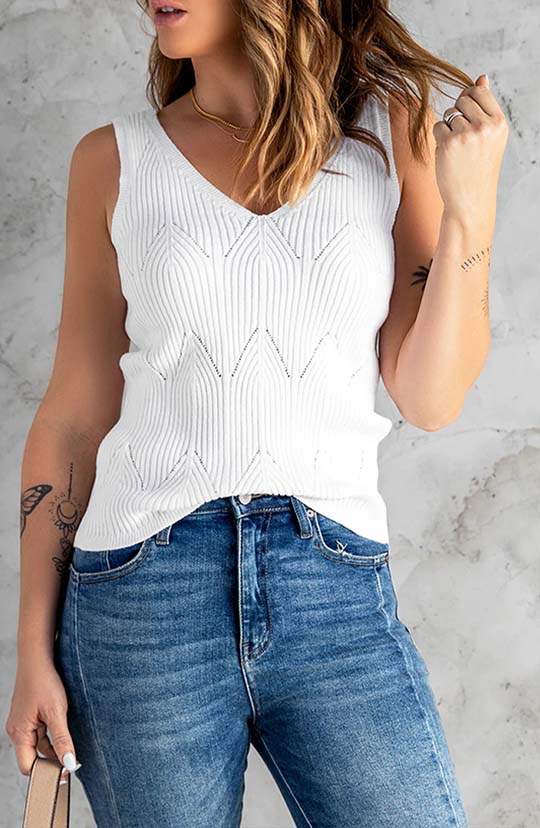 You're Mine Sleeveless Knitted Top